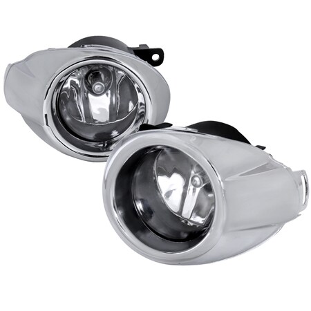 Spec-D Tuning 12-14 Ford Focus Oem Fog Lights Chrome With Wiring LF-FOC12COEM-HZ
